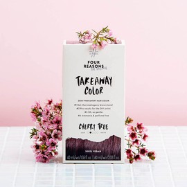 Four Reasons Original Takeaway Color - Cherry Tree – 5.52 Mahogany Brown - Demi-Permanent Hair Color - Ammonia-Free and Fragrance-Free Hair Dye - 100% Vegan & Cruelty Free