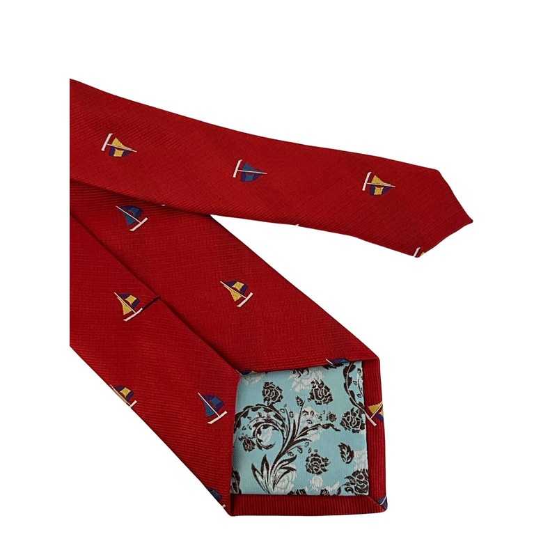 Frederick Thomas Nautical Sailing Yacht Design Tie, 8 cm Width,