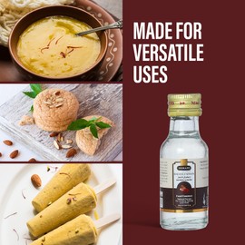 Hemani Badam Zafran Food Essence 25 ml Halal- Concentrated Almond Saffron Flavor for Indian Desserts, Recipes, and Traditional Sweets - Perfect for Kulfi, Barfi, Halwa, and More