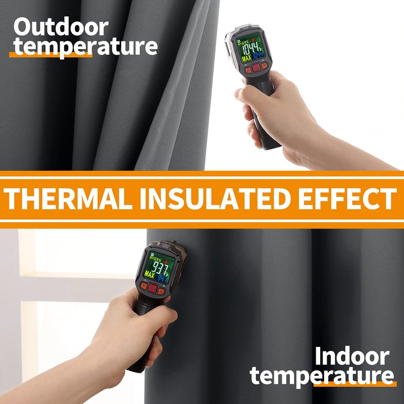 YoungsTex Blackout Curtains for Bedroom 63 Inches Long - Insulated