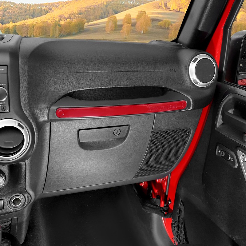 RT-TCZ for Jeep JK Red Co Pilot Grab Handle Trim