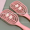 Cute Kitty Hollow Rib Fluffy Hairbrush - Portable Wet & Dry for Students Pink Fluffy Comb 20ea