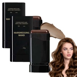 Hair Dye Comb, 2-in-1 Instant Hair Dye Pen with Comb, Temporary Hair Dye Pen Brush, Waterproof and Sweatproof Hair Dye Pen, Tool for Grey Hair Coverage for Men and Women, Pack of 2 (Coffee)