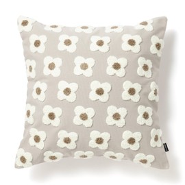 Francfranc Franc Emb Flower Cushion Cover 45x45cm Gray (C-051)
