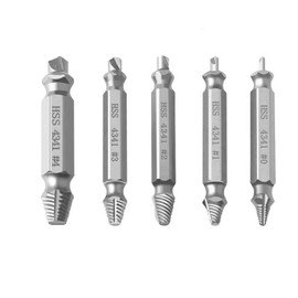 LUYING Screw Removal, Slotted Screw Removal, Dedicated Tool, 5-Piece Repair Tool Set, Screw Removal Bit, Extractor, Screw Removal, Crushed Screws, Comes with Storage Case