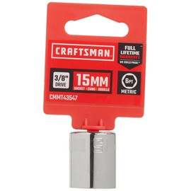 CRAFTSMAN Shallow Socket, Metric, 3/8-Inch Drive, 15mm, 6-Point (CMMT43547)