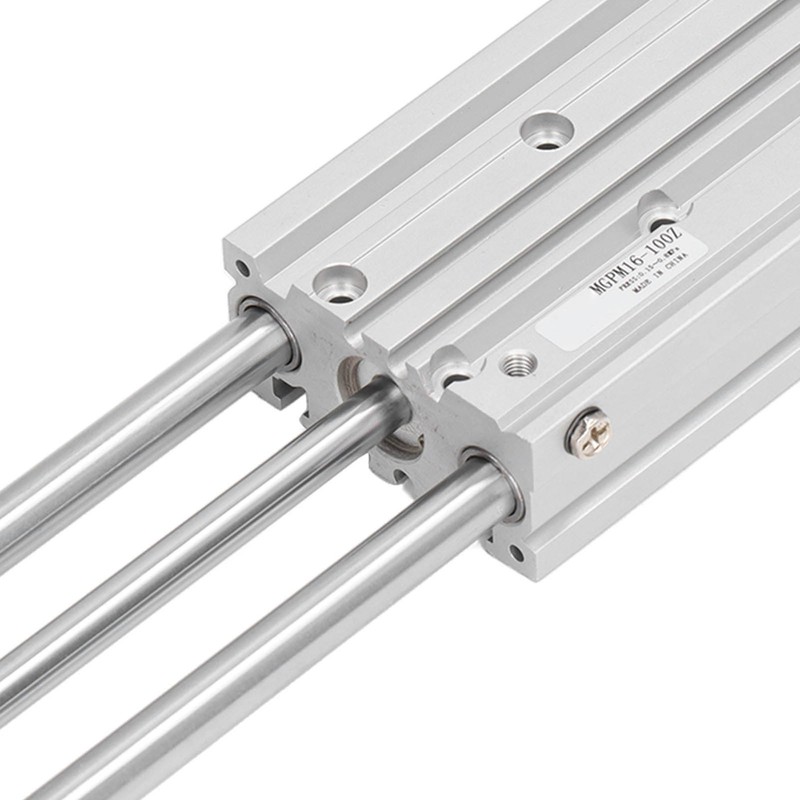 3 Stem Pneumatic Cylinder Aluminum Alloy Double Acting Air Cylinder