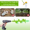 Upgraded Garden Auger Drill Bit 4 x 16”,Double Blade Heavy