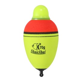 PATIKIL 2.5oz Lighted Fishing Slip Bobber, EVA Green Red LED Light Up Fishing Float for Night Fishing, Yellow