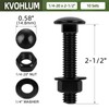 10 Sets 1/4-20 x 2-1/2" Carriage Bolt Kit, Round Head