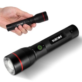 SUBOOS X50 Pro LED Rechargeable Flashlight, Super Bright 15000 Lux, Long Lasting, USB-C, Compact, Heavy Duty, Tactical 5 Modes, 250M Range, Small Wateproof Flash Light for Fishing, Camping