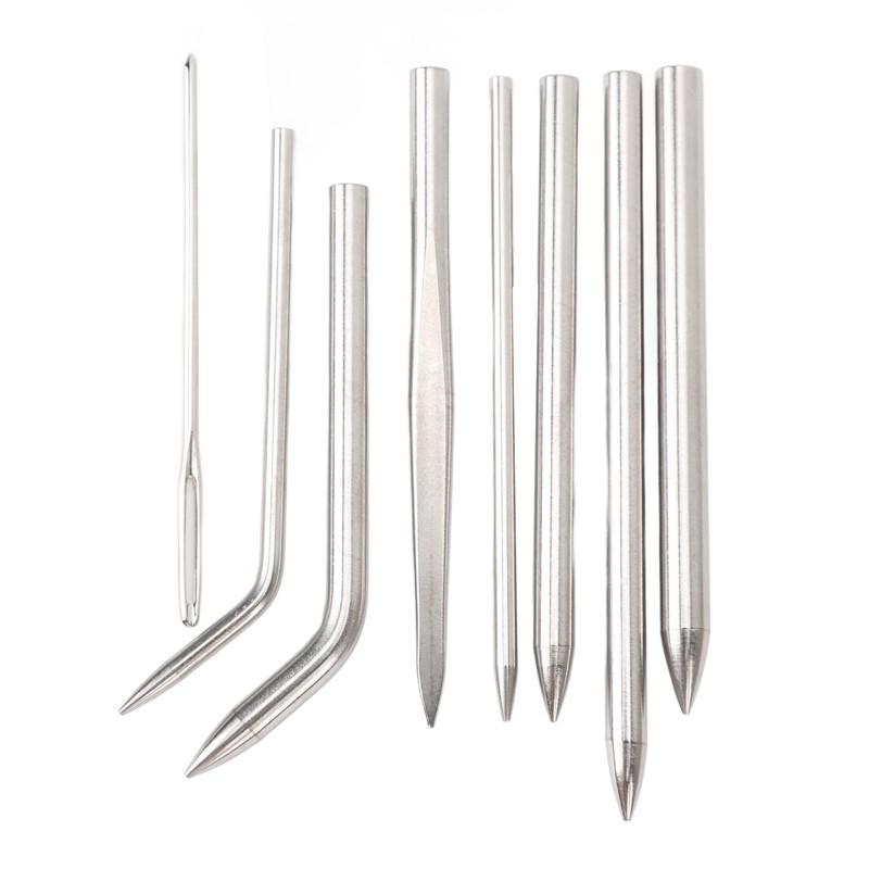 12Pcs Stainless Steel Paracord Stitching Set Paracord Needle with Storage