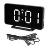 Digital Mirror Alarm Clock 5V Double Alarm Snooze Function LED