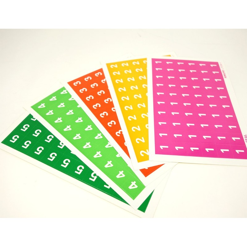 コクヨ ナンバーシール 1から5 5種 300片 L-FCM-1