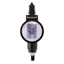 Beaumont Bar Optics 25 ml, Black & White, 25 ml Optics for Spirits, Tight Rubber Seal, Measurement Window for Monitored Dispensing, Use With a Wide Variety of Bottles, T413