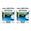 Rust-Oleum 349354-2PK Metallic Garage Floor Paint and Primer, Gallon, Cobalt