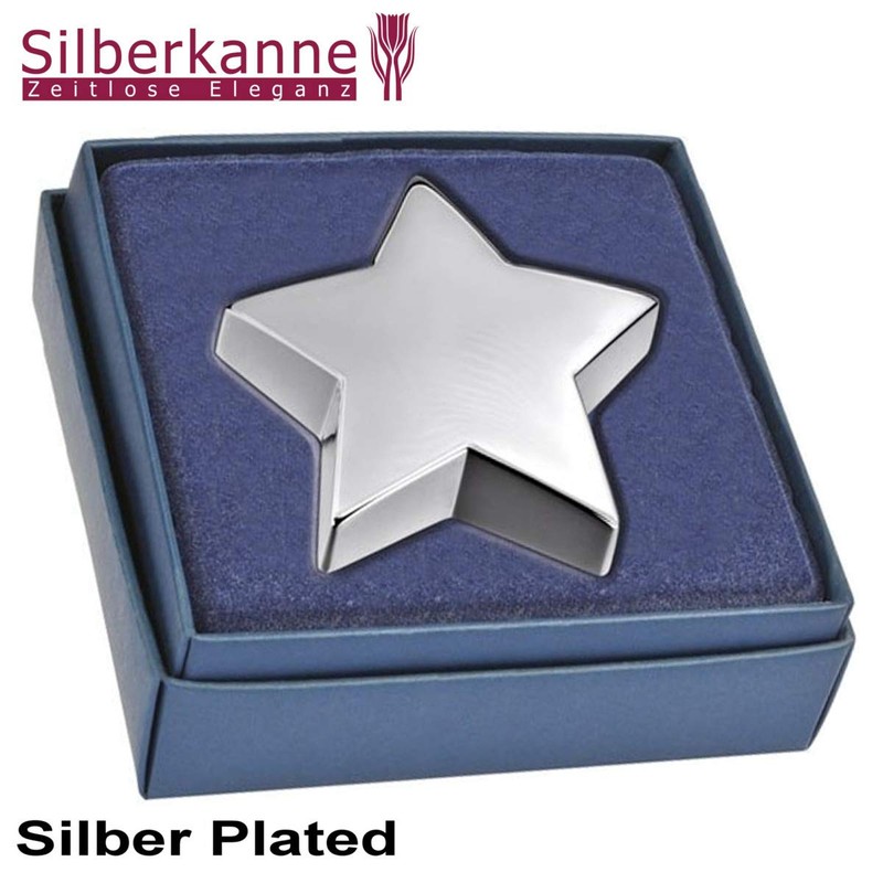 SILBERKANNE Paperweight Star 11 x 10 x 2.5 cm Desk