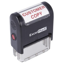 Customer Copy Self Inking Rubber Stamp - Red Ink