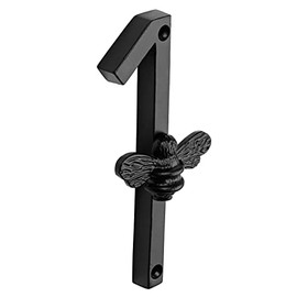 Brass bee House Number with Bee design | 5 inch Modern Door Sign Numbers Signs Plaques | Street Home Address Numerals, Black Iron Metal 0-9 (1)