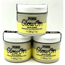 Victoria's Secret NEW 3 VICTORIA'S SECRET GLOW ON WITH CITRUS ENERGIZING CLAY FACE BODY MASK 7 OZ