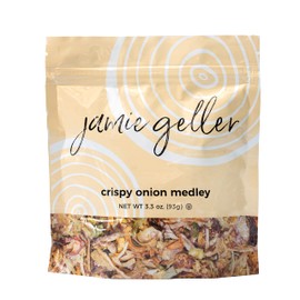 Jamie Geller Crispy Onion Medley | 2 Pack, 3.3 oz bag (93g) | OU KOSHER PAREVE | Ready to use topper on soups, stews and salads