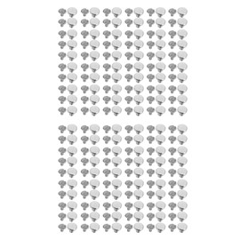 120 Sets Book Binding Screw 9x8mm Uniform Coating Color Lasting Smoother Surfaces Chicago Screws Flat Head Stud Screw Silver