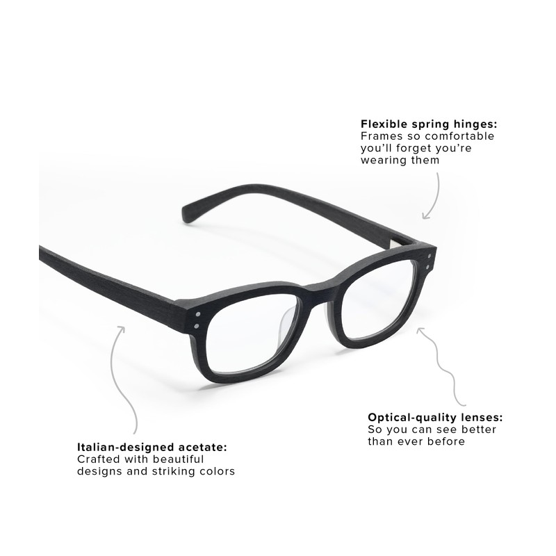 eyebobs Biff Unisex Premium Readers, Tokyo Tortoise, 2.75 Magnification