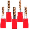 ASNOMY Pack of 5 6 mm Solid Carbide End Mills