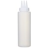 Kanda 068128 Dispenser, Condiment Container, Sauce, 3 Holes, 9.1 fl oz (270 ml), Commercial Use, White
