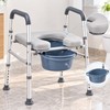 Adjustable Toilet Safety Rail for Bathroom Support – Freestanding Padded