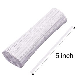 Easytle 5" Paper White Twist Ties 100 Pcs