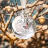 Clear Christmas Memorial Ornament Feather Ball with Photo Frame A