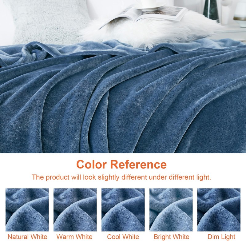 EHEYCIGA Fleece Blanket Throws for Sofas Fluffy Warm Soft Blanket