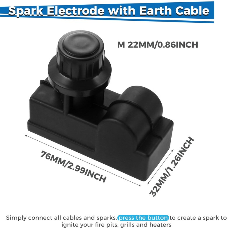 ETERMETA Grill Igniter, Spirit Ignitor Replacement, Push Button Control Switch