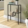 Henn&Hart 22" Wide Rectangular Console Table in Blackened Bronze, Entryway