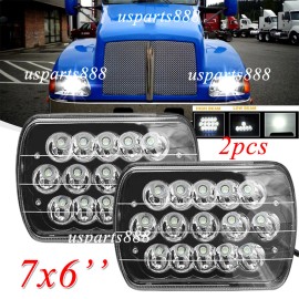 uspart- 2pcs Fit Kenworth T300 1995-2008 DOT 7x6'' 5x7'' LED Headlights Hi/Lo Beam