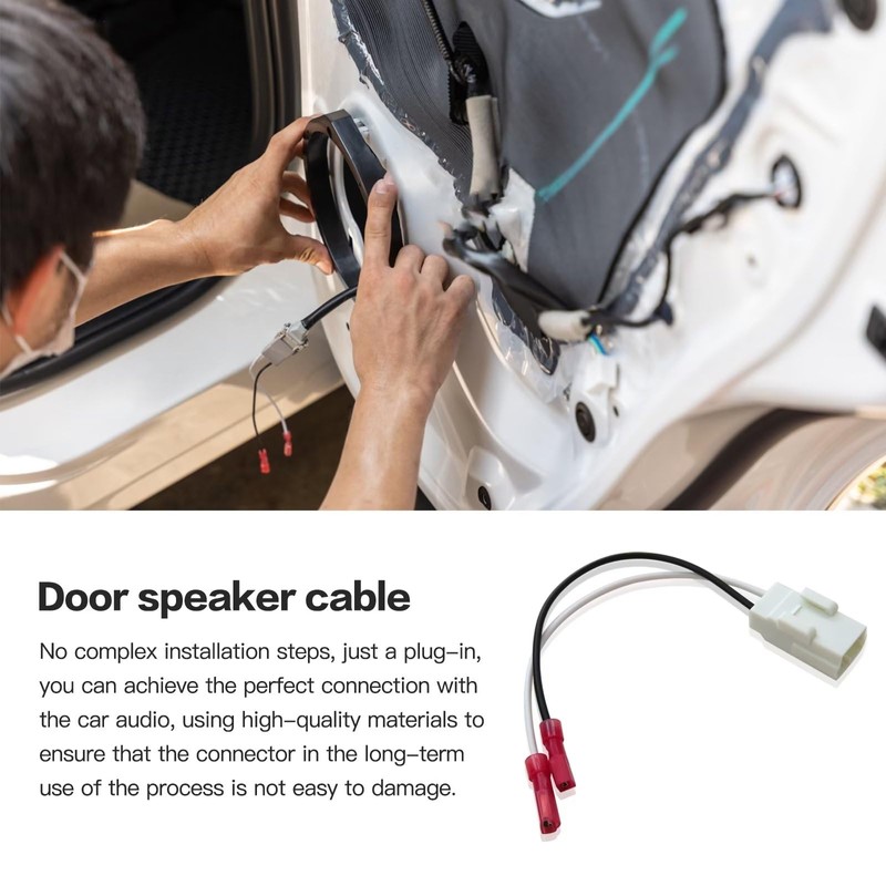 WELURE 4X Front Rear Door Speaker Wire Harness Connector Plug