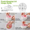 Mfacoy Ramekins with Lids Set of 6, 8 oz Porcelain