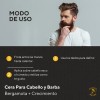 Kit 3 Cera Para Cabello Hombre Bergamota + Crecimiento Barba
