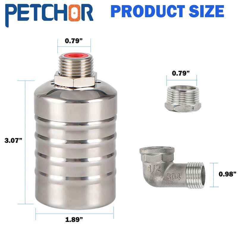 PETCHOR 304 Stainless Steel Fully Automatic Water Level Control Float