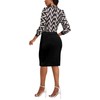 KnoInt Women's Long Sleeve Bodycon Midi Dresses Office Work Pencil