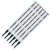 Schmidt 5888 Safety Ceramic Rollerball Metal Refill - Black, Blue, Green, Red Ink (Fine Tip 0.6mm) - Pack of 6