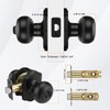 Haidms Black Door Knobs Interior, Privacy Interior Door knobs, Matte