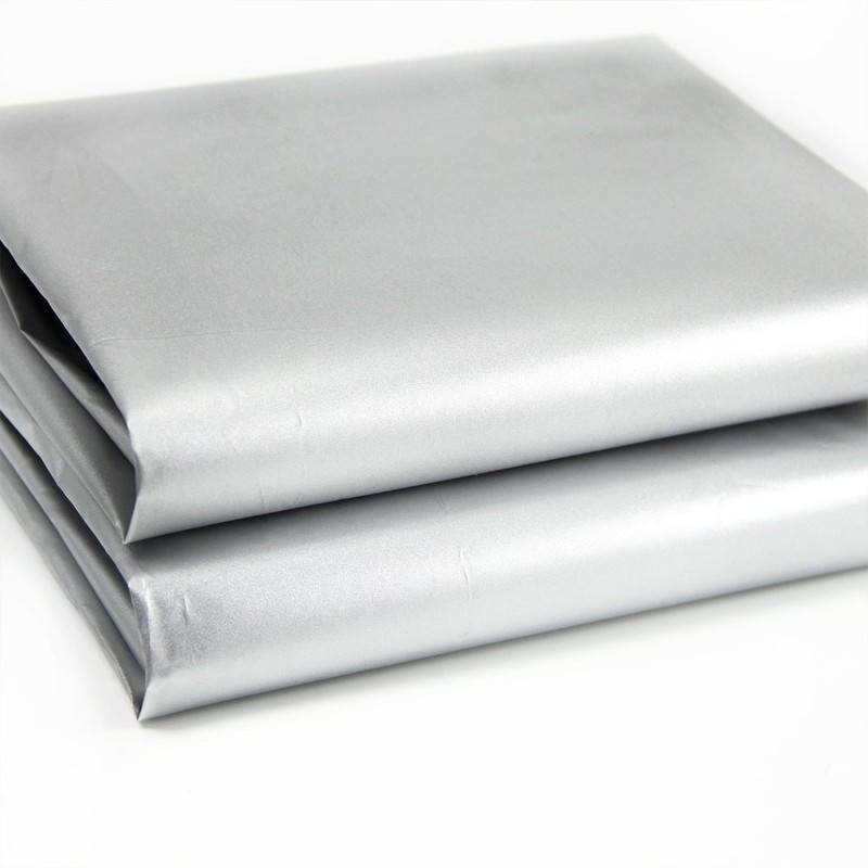 Blackout Drapery Shade Fabric Black and Silver 100 Percent Shading