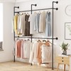 ORSENIGO Industrial Pipe Clothing Rack, Heavy Duty Metal Clothes Rack
