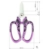 Chikamasa Chikamasa Florist Deluxe Flower Scissors, Arabesque Pattern, Violet MF-9000VA