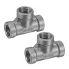 sourcing map Pipe Fitting Tee 1/4 NPT Female Thread Hose