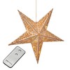 Wooden Star with Remote Control 40 cm LED Illuminated Star
