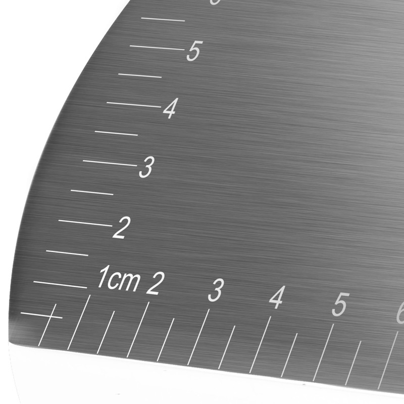COM-FOUR® Premium Dough Spatula, Stainless Steel Dough Cutter with Plastic