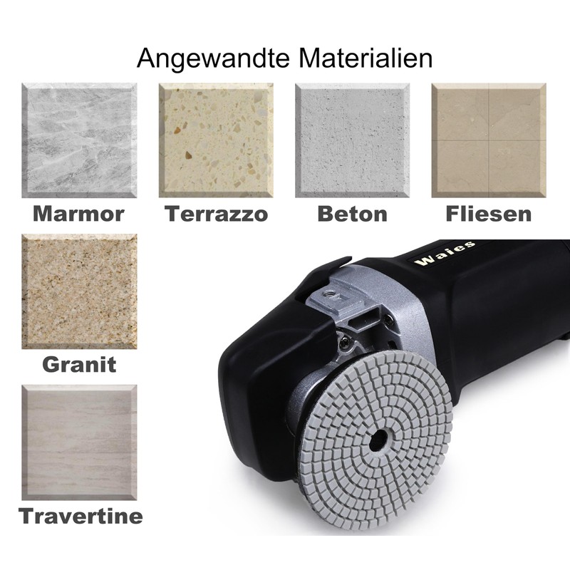 Waies 125 mm Grit 50 Diamond Sanding Pad for Wet